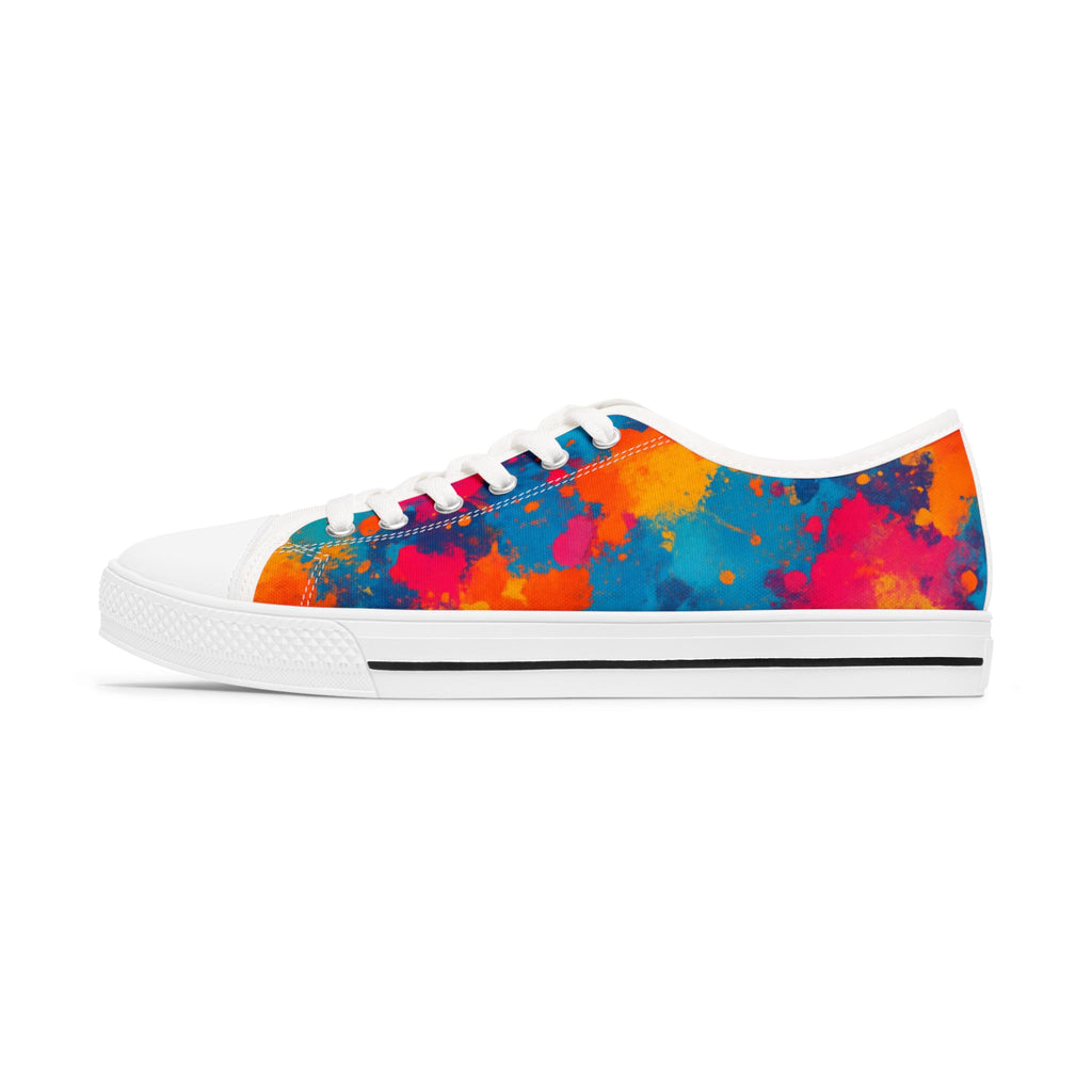 Vibrant Women's Low Top Sneakers, Colorful Athletic Shoes, Casual Sneakers, Summer Footwear, Stylish Sneakers for Everyday Wear