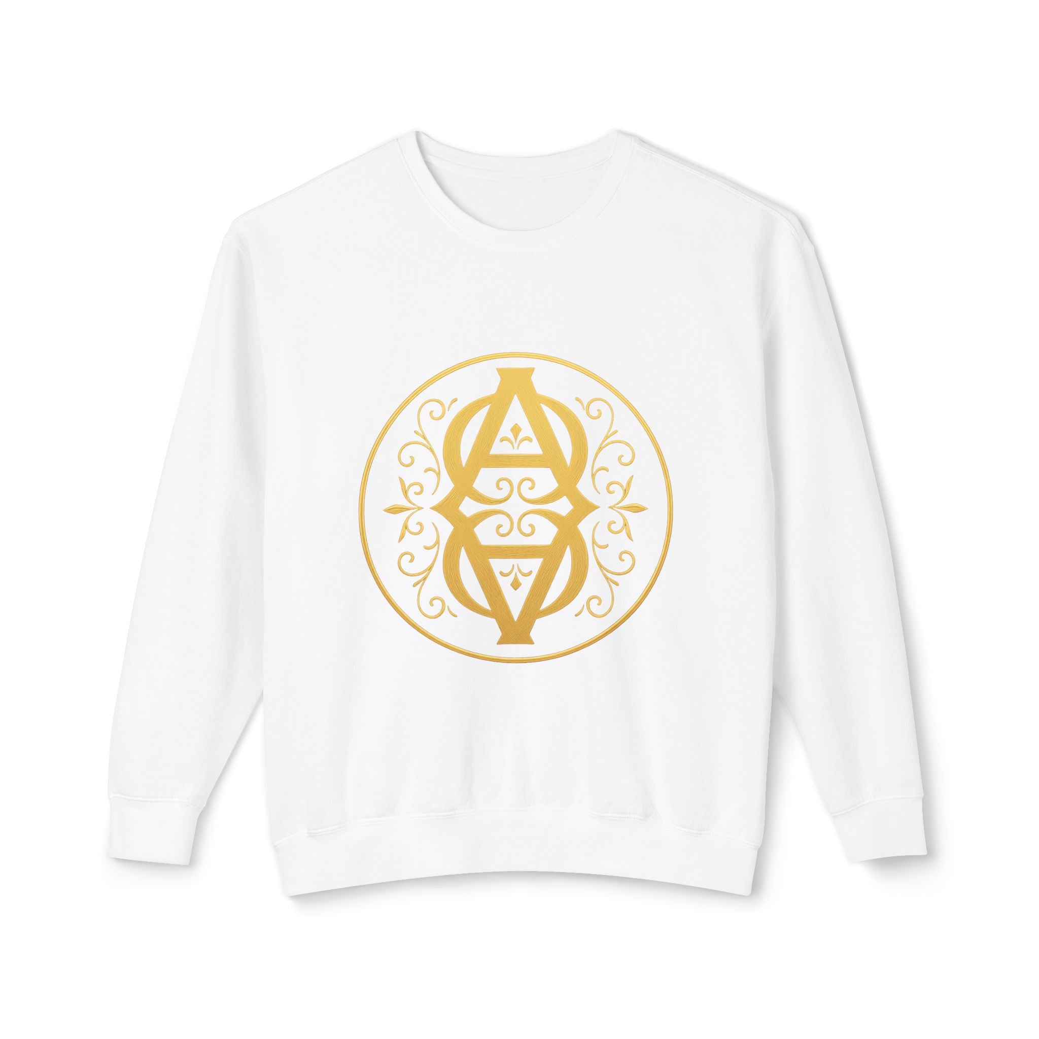 Golden Symbol Unisex Lightweight Crewneck Sweatshirt – Cozy Casual Wear, Birthday Gift, Graphic Pullover, Everyday Comfort, Unique Design