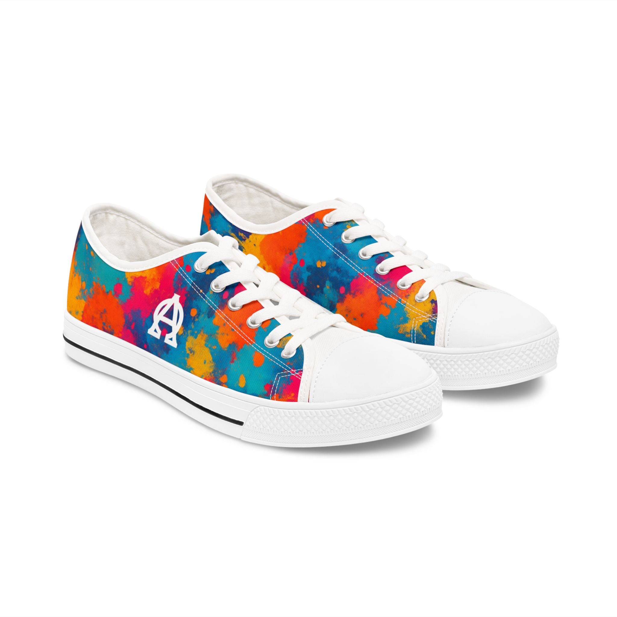 Vibrant Women's Low Top Sneakers, Colorful Athletic Shoes, Casual Sneakers, Summer Footwear, Stylish Sneakers for Everyday Wear