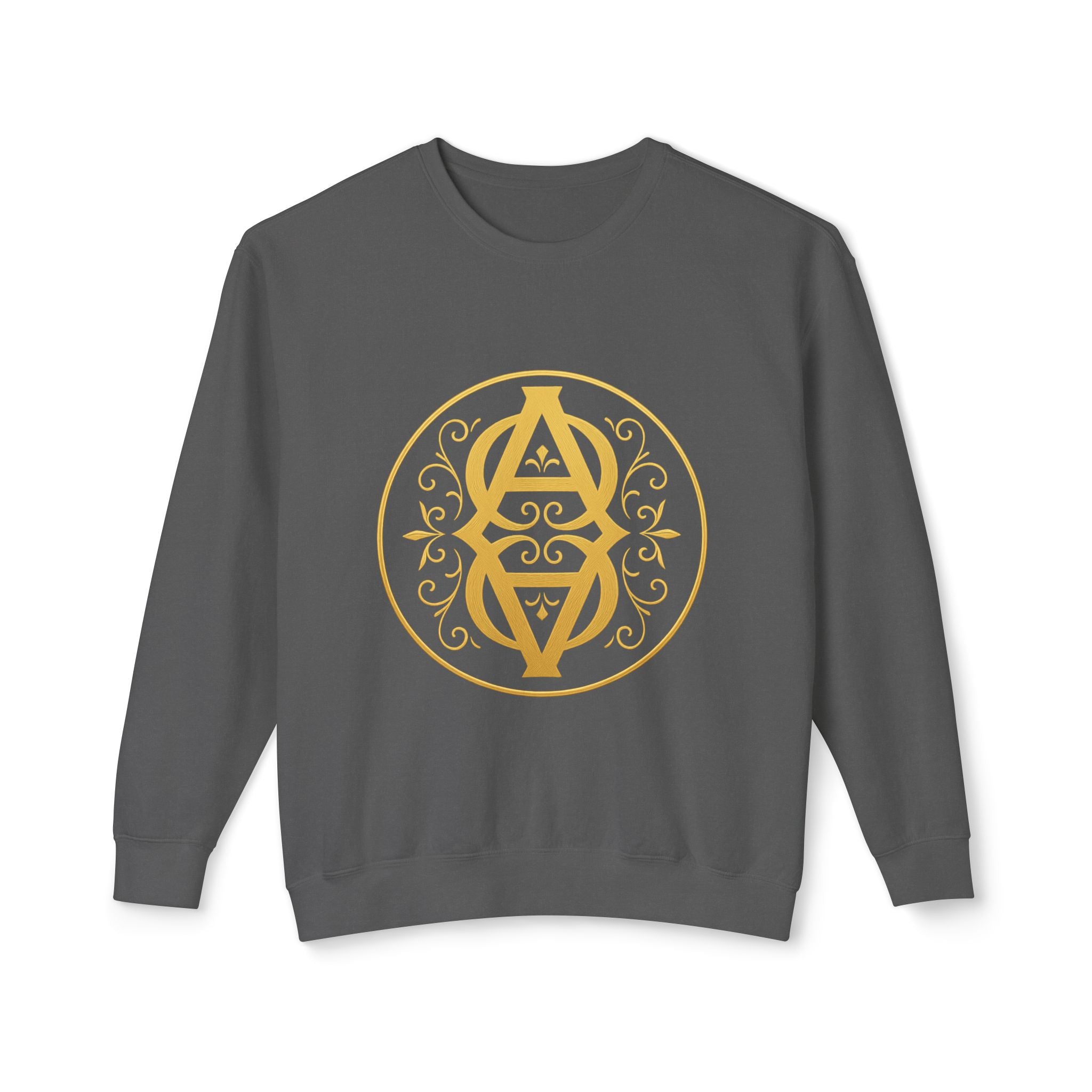 Golden Symbol Unisex Lightweight Crewneck Sweatshirt – Cozy Casual Wear, Birthday Gift, Graphic Pullover, Everyday Comfort, Unique Design