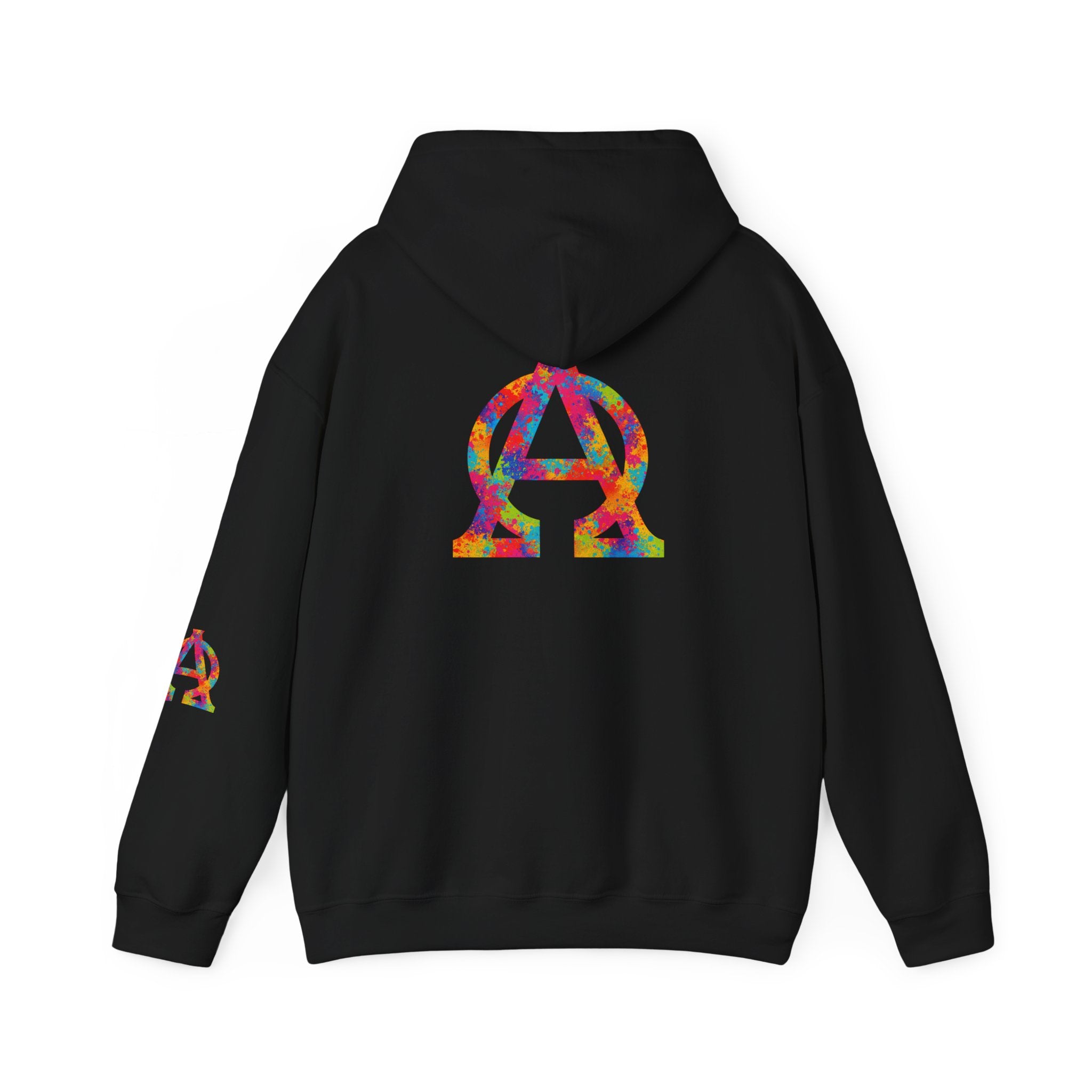 Colorful Graphic Hoodie, Unisex Heavy Blend Sweatshirt, Casual Wear, Gift for Him, Gift for Her, Trendy Apparel, Cozy Pullover