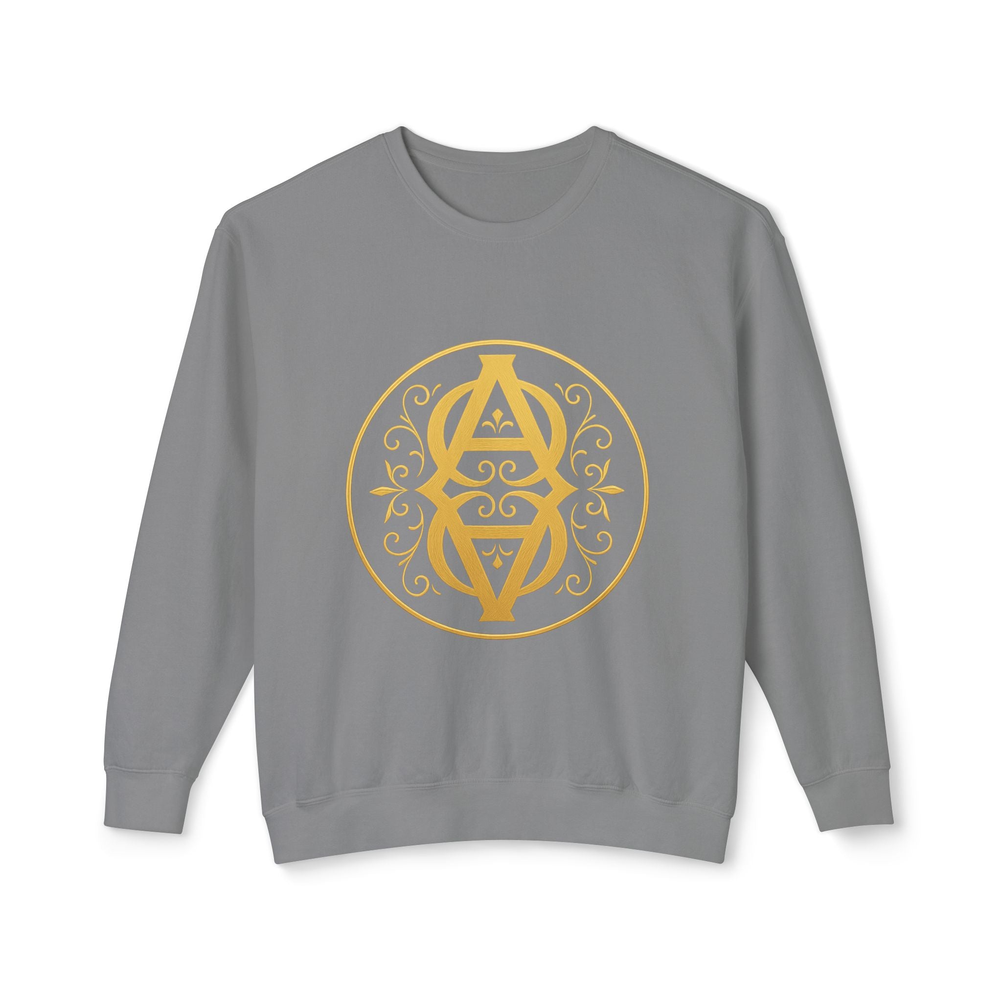 Golden Symbol Unisex Lightweight Crewneck Sweatshirt – Cozy Casual Wear, Birthday Gift, Graphic Pullover, Everyday Comfort, Unique Design