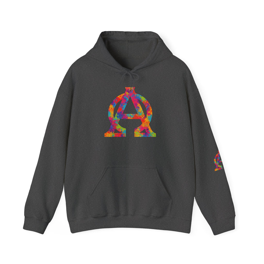 Colorful Graphic Hoodie, Unisex Heavy Blend Sweatshirt, Casual Wear, Gift for Him, Gift for Her, Trendy Apparel, Cozy Pullover
