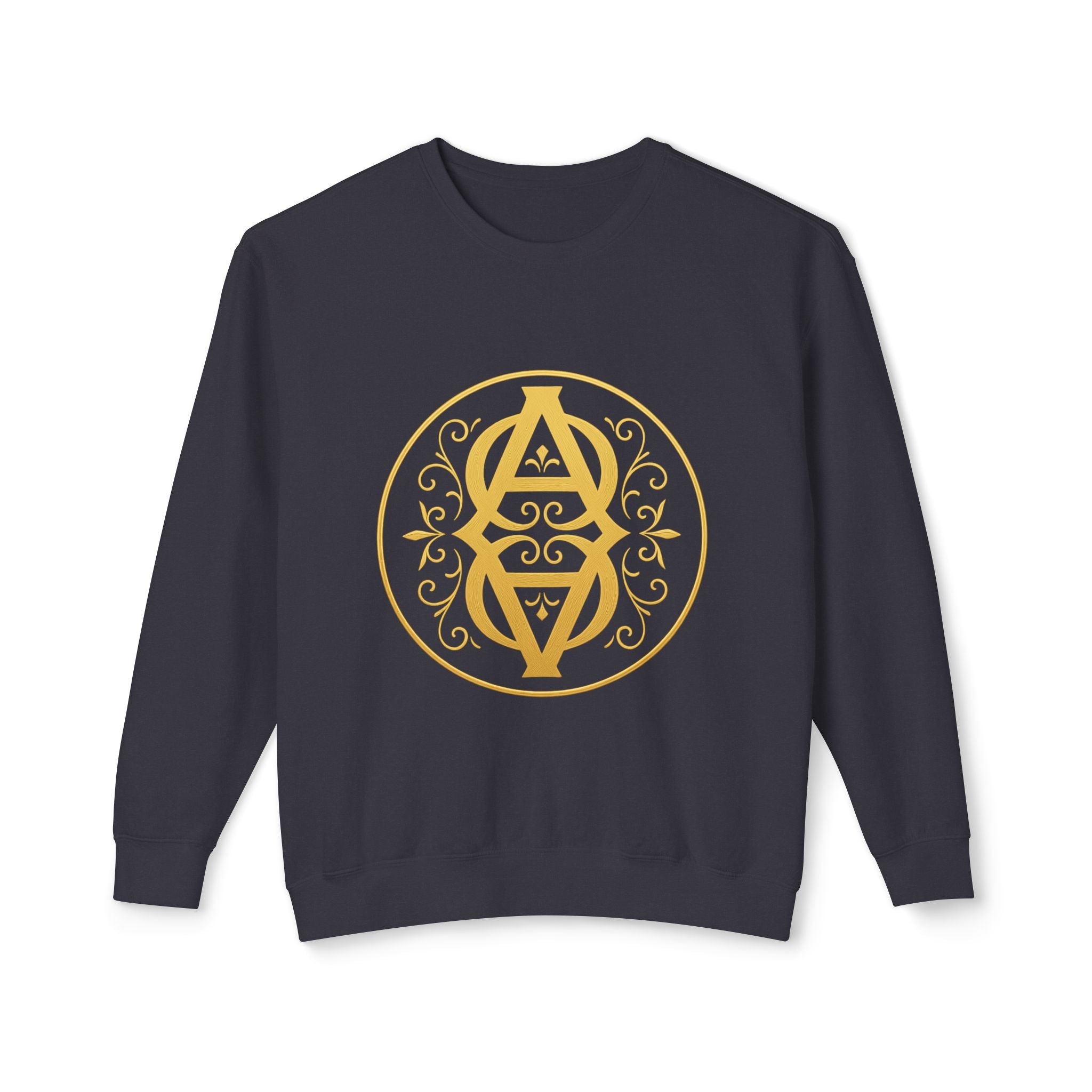 Golden Symbol Unisex Lightweight Crewneck Sweatshirt – Cozy Casual Wear, Birthday Gift, Graphic Pullover, Everyday Comfort, Unique Design