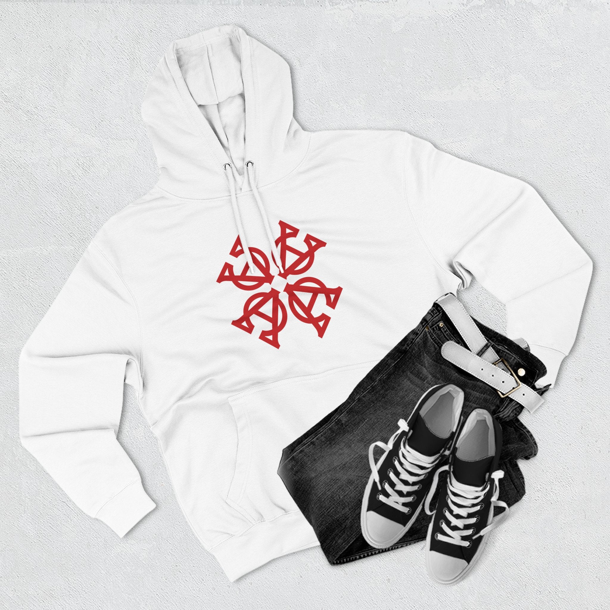 Cozy Three-Panel Fleece Hoodie, Stylish Winter Wear, Casual Comfort, Gift for Friends, Holiday Apparel