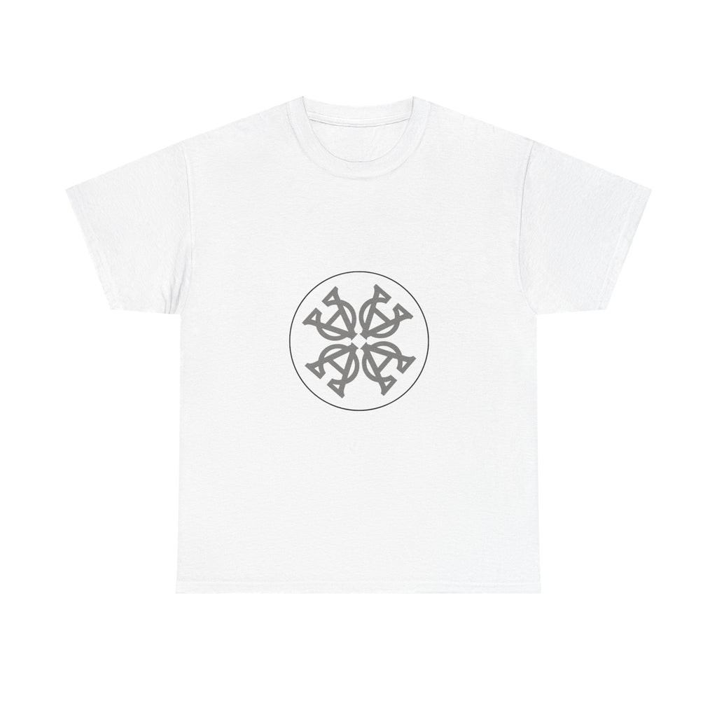 Unisex Heavy Cotton Tee with Distinctive Circular Design, Casual Wear, Graphic Tee, Gift Idea, Everyday Comfort, Holiday Fashion