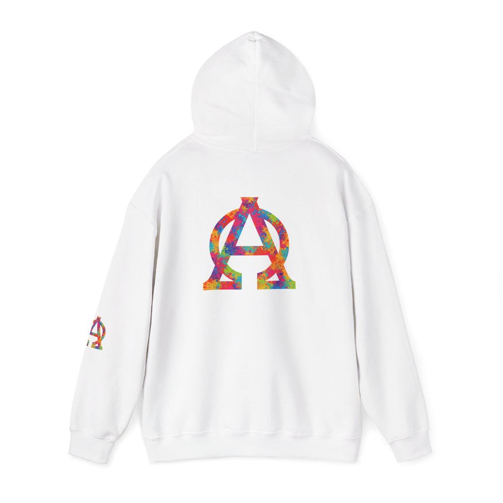 Colorful Graphic Hoodie, Unisex Heavy Blend Sweatshirt, Casual Wear, Gift for Him, Gift for Her, Trendy Apparel, Cozy Pullover