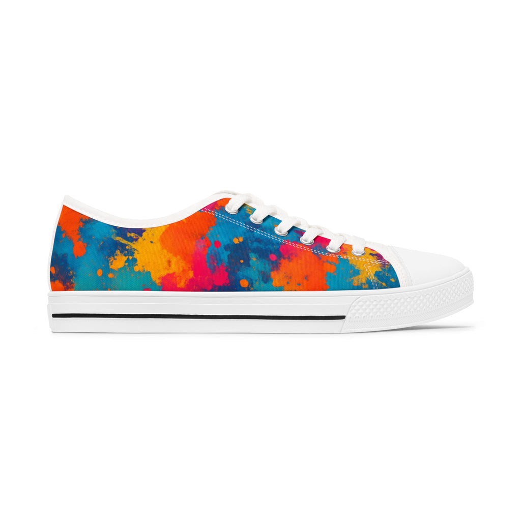Vibrant Women's Low Top Sneakers, Colorful Athletic Shoes, Casual Sneakers, Summer Footwear, Stylish Sneakers for Everyday Wear