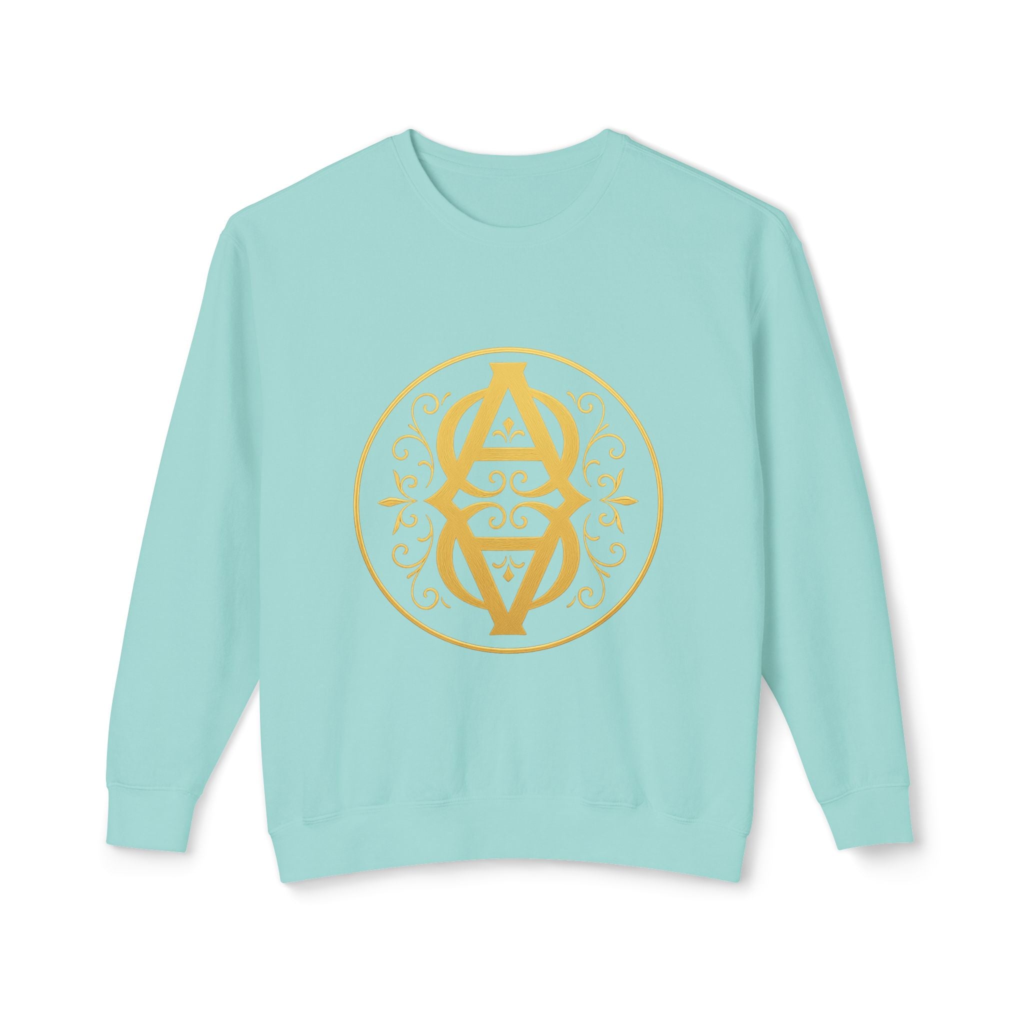Golden Symbol Unisex Lightweight Crewneck Sweatshirt – Cozy Casual Wear, Birthday Gift, Graphic Pullover, Everyday Comfort, Unique Design