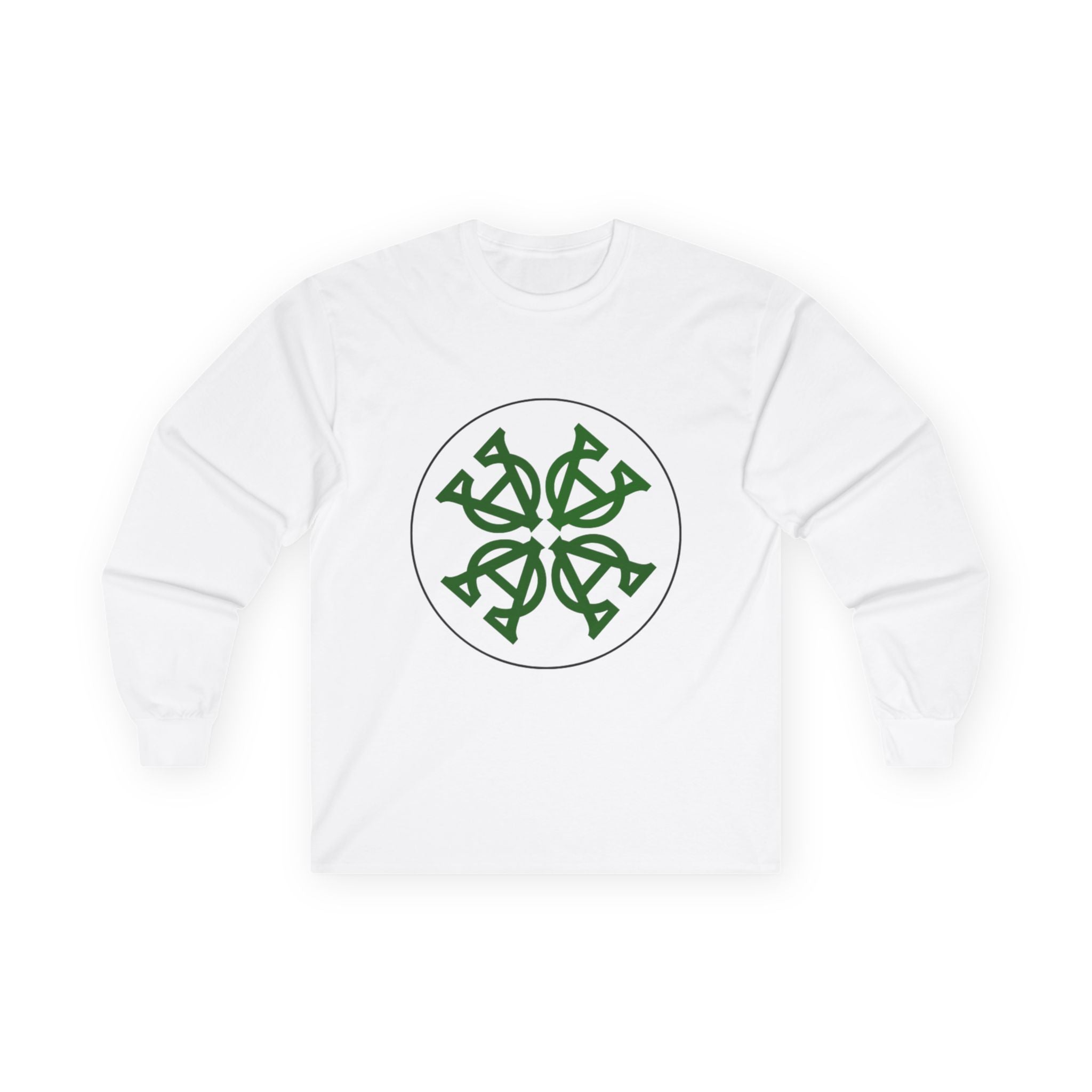 Celtic Knot Long Sleeve Tee, Unisex Cotton Shirt, Cozy Green Tee, St. Patrick's Day Gift, Everyday Fashion